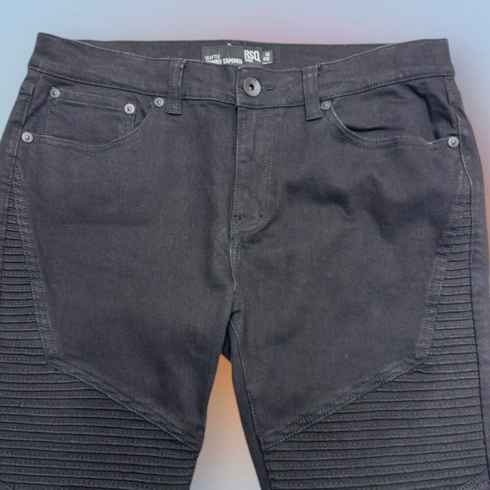 RSQ Men's 34 x 42 Black SKINNY TAPERED Jeans